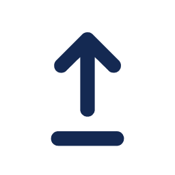 material-symbols_upgrade-rounded A blue arrow pointing up on top of a green background.