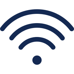 qlementine-icons_wireless-2-16 Wi-Fi signal icon with three curved lines and a solid dot at the bottom.